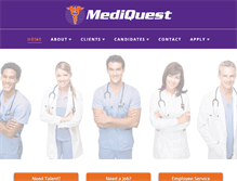 Tablet Screenshot of mediqueststaffing.com